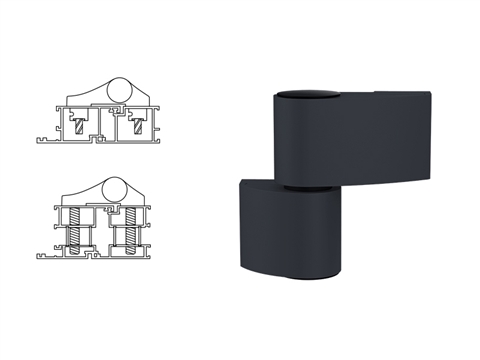 Петля дверная 2-х секционная Stroxx Libra VX антрацит RAL7024