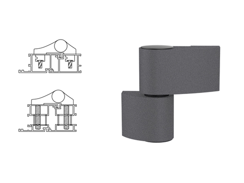 Петля дверная 2-х секционная Stroxx Libra VX серая RAL9007