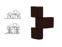 Петля дверная 3-х секционная Stroxx Libra VX коричневая RAL8017