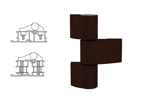 Петля дверная 3-х секционная Stroxx Libra VX коричневая RAL8017