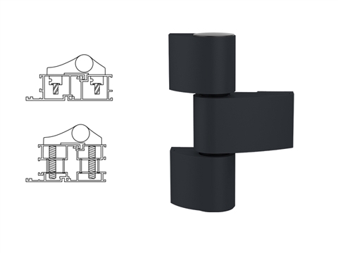 Петля дверная 3-х секционная Stroxx Libra VX антрацит RAL7024