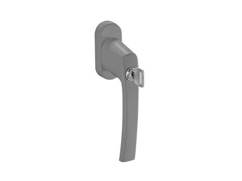 Ручка оконная с ключом Stroxx R дизайн 37 мм серебристая RAL9006