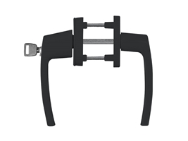 Ручка оконная с ключом двустороняя Stroxx R дизайн M5*100 антрацит RAL7024