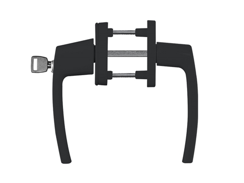 Ручка оконная с ключом двустороняя Stroxx R дизайн M5*100 антрацит RAL7024