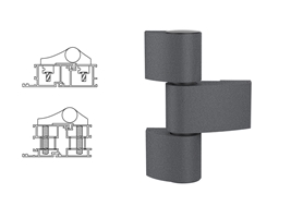Петля дверная 3-х секционная Stroxx Libra VX серая RAL9007