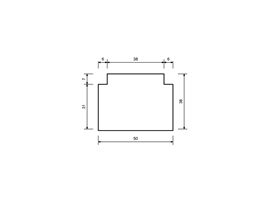 Профиль подставочный теплый Триотерм Veka 38(31)x50(38)x1200 мм