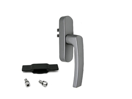 Ручка оконная G U-адаптер 84/98 мм с переходником серебристая Stroxx