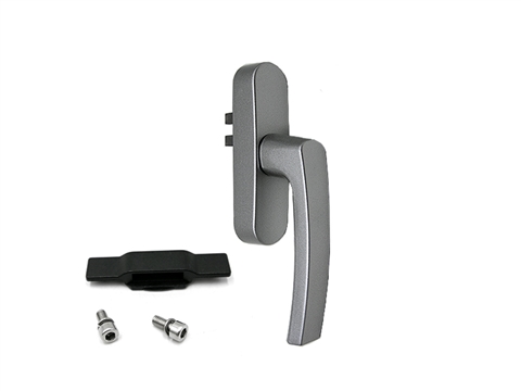 Ручка оконная G U-адаптер 84/98 мм с переходником серебристая Stroxx