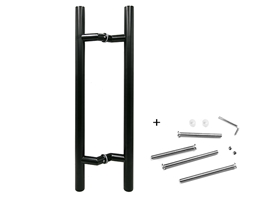 Ручка офисная 2-х сторонняя STROXX P135 600/400-32 мм нержавеющая сталь черный RAL9005