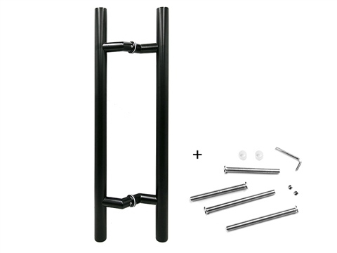 Ручка офисная 2-х сторонняя STROXX P135 600/400-32 мм нержавеющая сталь черный RAL9005