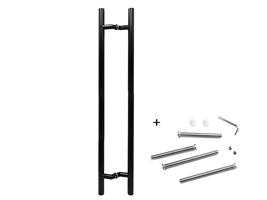 Ручка офисная 2-х сторонняя STROXX P135 2000/1800-32 мм нержавеющая сталь черный RAL9005