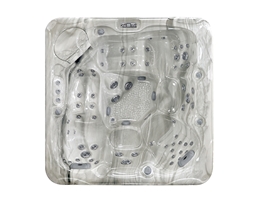 Гидромассажный бассейн Stroxx Spa-Ruby тент черный #05, покрытие шероховатое, серо-синий #24