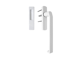 Ручка + ручка-ракушка для HS портала без отверстия под цилиндр комплект белый RAL9016 STROXX