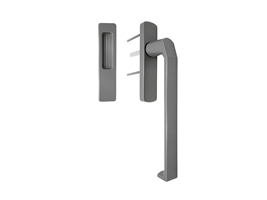 Ручка + ручка-ракушка для HS портала без отверстия под цилиндр комплект серый RAL9007 STROXX
