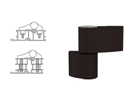 Петля дверная 2-х секционная Stroxx Libra VX коричневая RAL8019