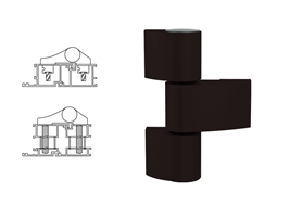 Петля дверная 3-х секционная Stroxx Libra VX коричневая RAL8019