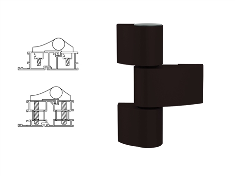 Петля дверная 3-х секционная Stroxx Libra VX коричневая RAL8019