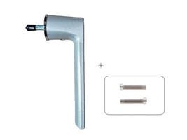 Ручка оконная безрозеточная с крепежом G 25мм, флюрокарбон серебро STROXX