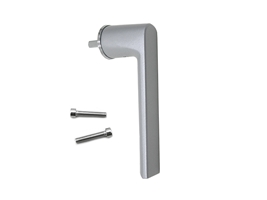 Ручка оконная безрозеточная с крепежом G 25мм, флюрокарбон серебро STROXX