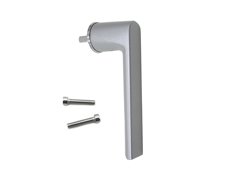 Ручка оконная безрозеточная с крепежом G 25мм, флюрокарбон серебро STROXX