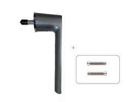 Ручка оконная безрозеточная с крепежом G 25мм, флюрокарбон серая STROXX