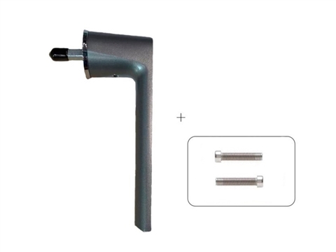 Ручка оконная безрозеточная с крепежом G 25мм, флюрокарбон серая STROXX