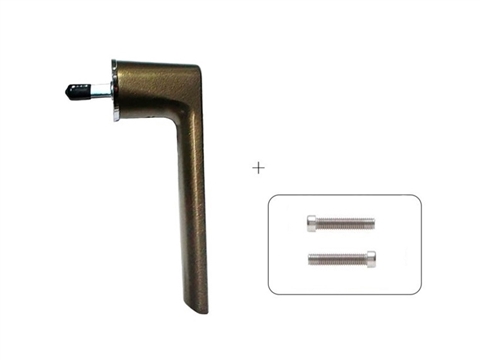 Ручка оконная безрозеточная с крепежом G 25мм, флюрокарбон бронза STROXX