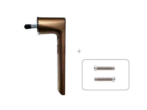 Ручка оконная безрозеточная с крепежом G 25мм, флюрокарбон античная бронза STROXX