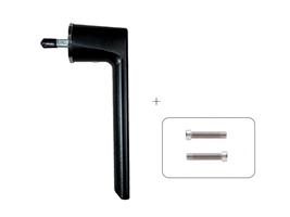 Ручка оконная безрозеточная с крепежом G 25мм, черная RAL9005 STROXX