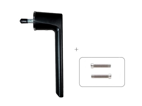 Ручка оконная безрозеточная с крепежом G 25мм, черная RAL9005 STROXX