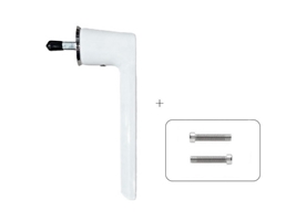 Ручка оконная безрозеточная с крепежом G 25мм, белая RAL9016 STROXX