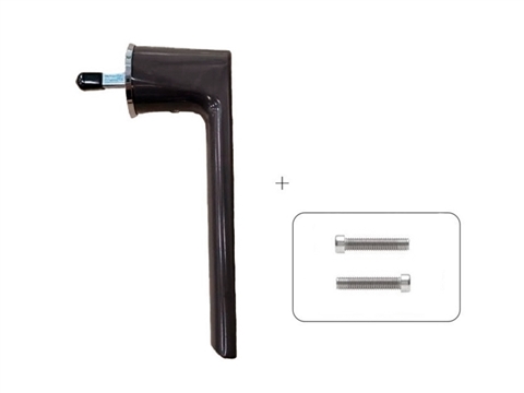 Ручка оконная безрозеточная с крепежом G 25мм, коричневая RAL8019 STROXX