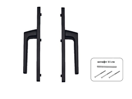 Гарнитур дверной нажимной Stroxx GL 92mm, черный RAL9005