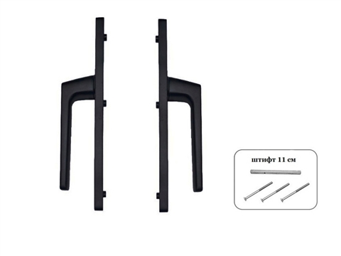 Гарнитур дверной нажимной Stroxx GL 92mm, черный RAL9005