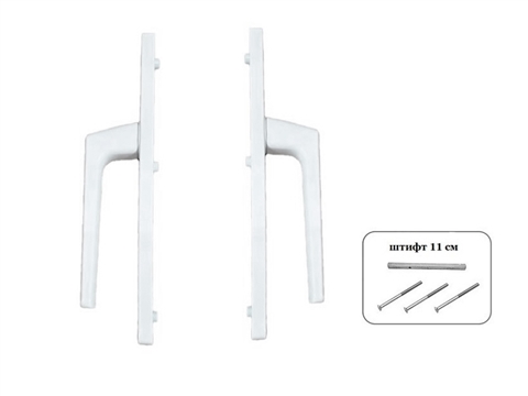 Гарнитур дверной нажимной Stroxx GL 92mm, белый RAL9016