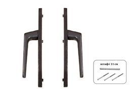 Гарнитур дверной нажимной Stroxx GL 92mm, коричневый RAL8019