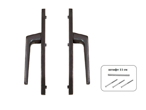 Гарнитур дверной нажимной Stroxx GL 92mm, коричневый RAL8019