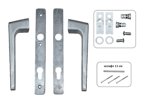 Гарнитур дверной нажимной Stroxx GL 92mm, неокрашенный