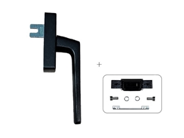 Ручка оконная GL U-адаптер 84 мм флюрокарбон черная STROXX