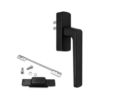 Ручка оконная GL U-адаптер 84 мм флюрокарбон черная STROXX