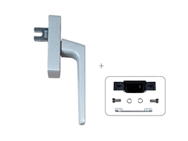 Ручка оконная GL U-адаптер 84 мм флюрокарбон серебро STROXX