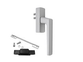 Ручка оконная GL U-адаптер 84 мм флюрокарбон серебро STROXX