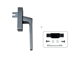 Ручка оконная GL U-адаптер 84 мм флюрокарбон серая STROXX