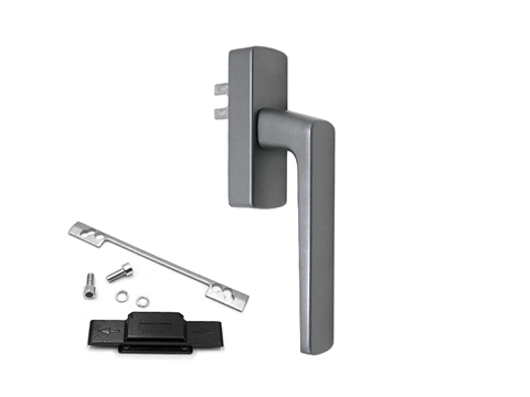 Ручка оконная GL U-адаптер 84 мм флюрокарбон серая STROXX