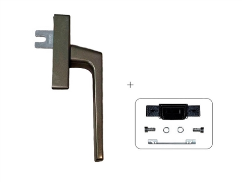 Ручка оконная GL U-адаптер 84 мм флюрокарбон бронза STROXX