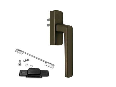 Ручка оконная GL U-адаптер 84 мм флюрокарбон античная бронза STROXX