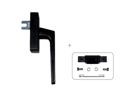 Ручка оконная GL U-адаптер 84 мм черная RAL9005 STROXX