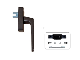 Ручка оконная GL U-адаптер 84 мм коричневая RAL8019 STROXX