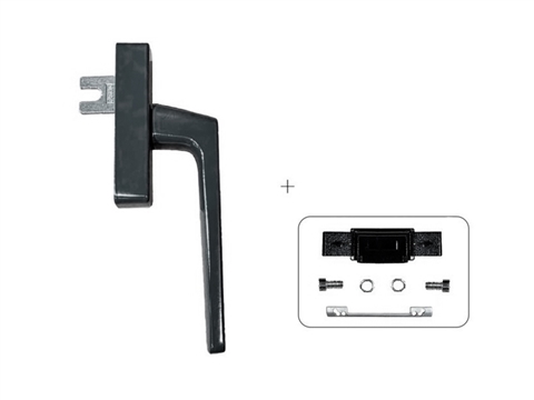 Ручка оконная GL U-адаптер 84 мм антрацит RAL7024 STROXX