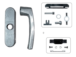 Ручка оконная R U-адаптер 98/104 мм неокрашенная STROXX